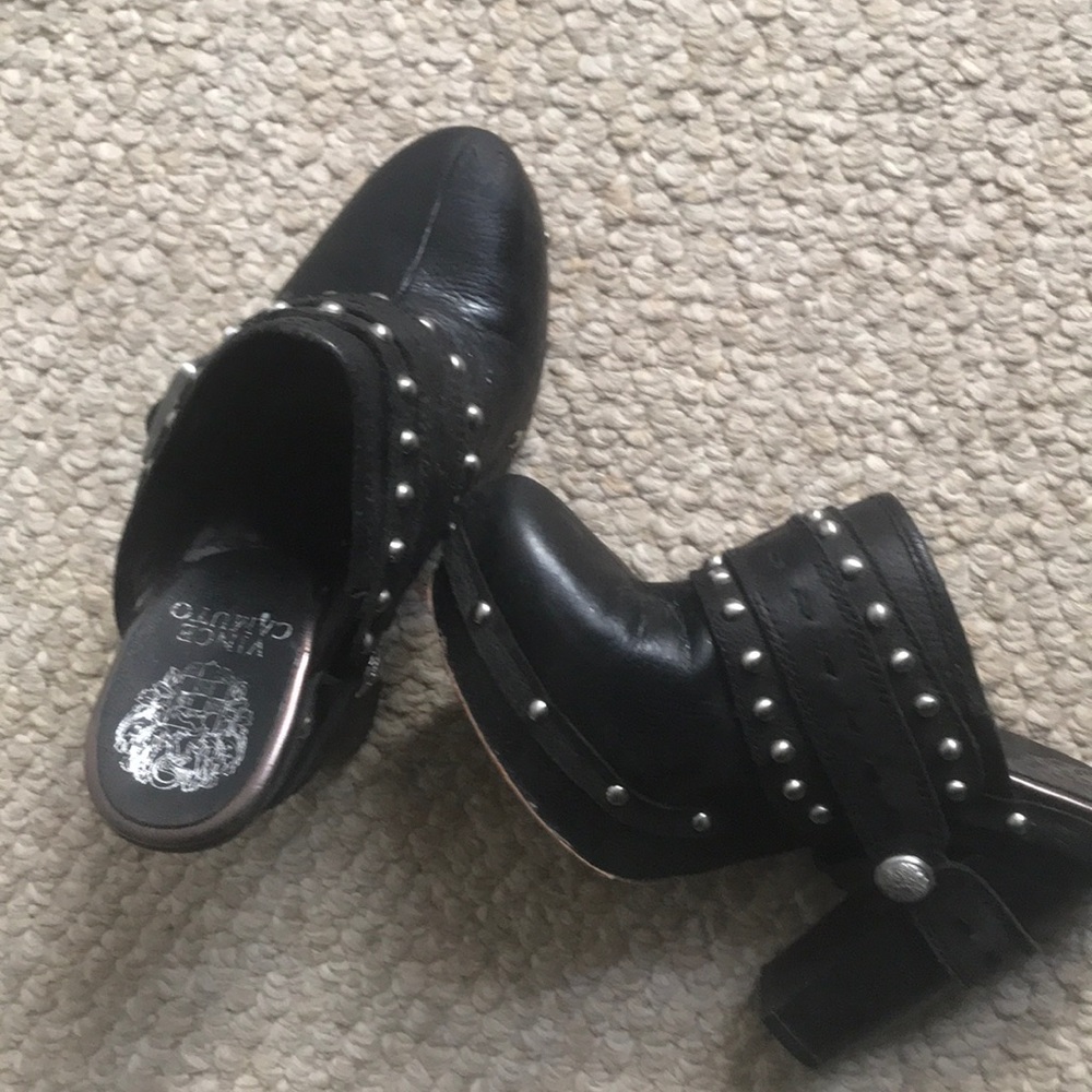 Vince Camuto studded. platform mules